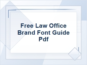 Free Law Office Brand Font Guide Pdf